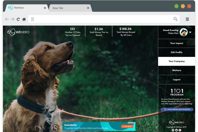 chrome extension with image of puppy